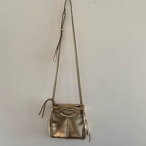 Betsey Johnson Gold Crossbody Bag